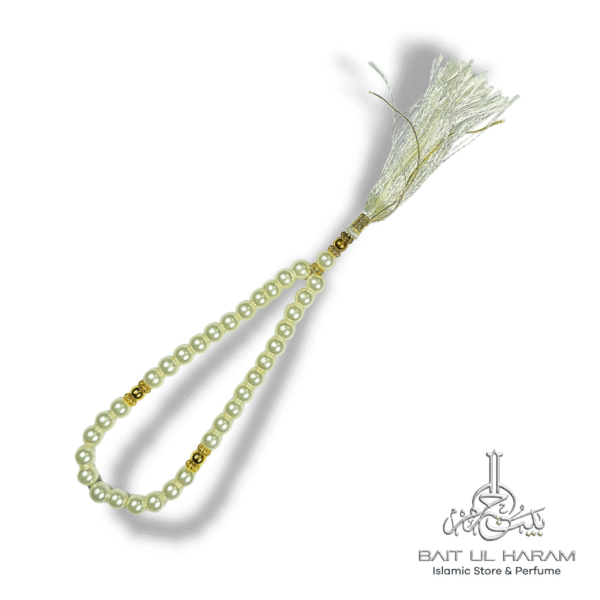 White pearl tasbeeh prayer beads 100 count and 33 count